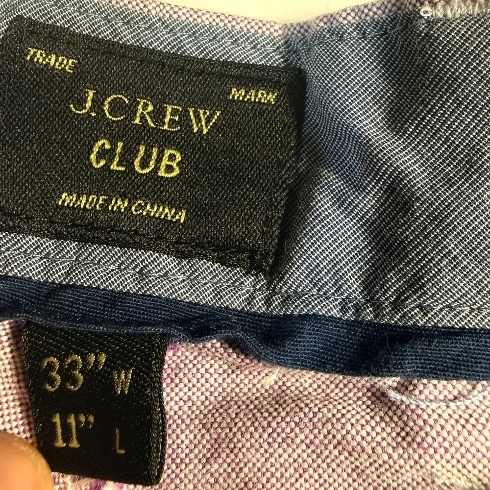 J.Crew Club Purple Shorts Size 33 Lightweight Preppy Flat Front Summer Resort